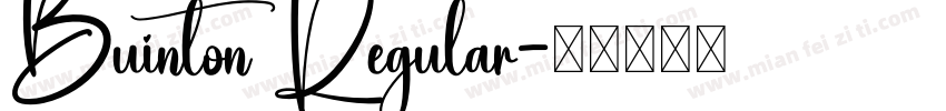 Buinton Regular字体转换